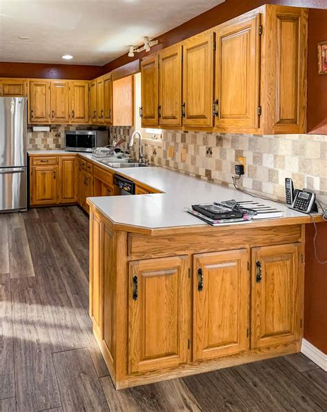 kitchen remodel honey oak cabinets